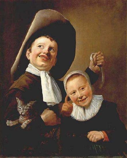 Judith leyster A Boy and a Girl with a Cat and an Eel